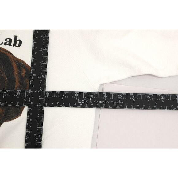 Vintage Chocolate Lab Labrador Retriever Dog Sweatshirt Medium - Picture 6 of 7